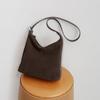 Foreign Trade Hot-Selling Bag for Women 2025 Autumn Winter New High Glossy Matte Cowhide Bucket Bag Vintage Commuter Shoulder Bag