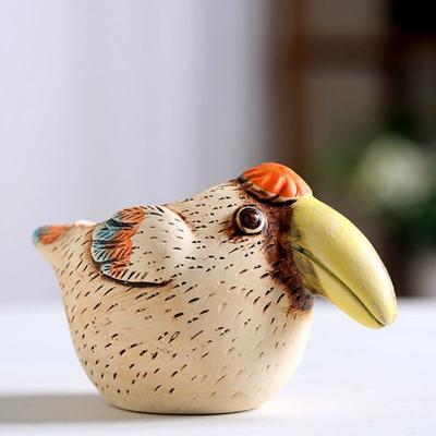 Maceta de cerámica para suculentas con dibujos animados, personalidad creativa, para escritorio, transpirable, con forma de animal, de arcilla rugosa