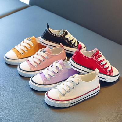 2023 İlkbahar Çocuk Nefes Alabilen Kanvas Spor Ayakkabılar Erkek ve Kız Çocuklar için