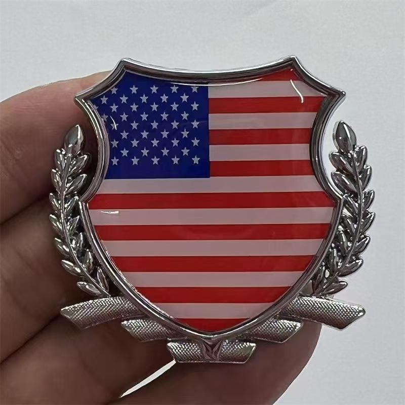 Metalowa Flaga Narodowa Samochodowa Naklejka Samochodowa Chiny Stany Zjednoczone Niemcy Francja Wielka Brytania Włochy Japonia Wietnam Korea Południowa Naklejka z Emblematem Bocznym