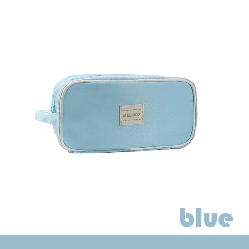 Five Fold Layer Pencil Bag Pen Case Folding Drawer Multi Slots Handle Storage Pouch for Stationery