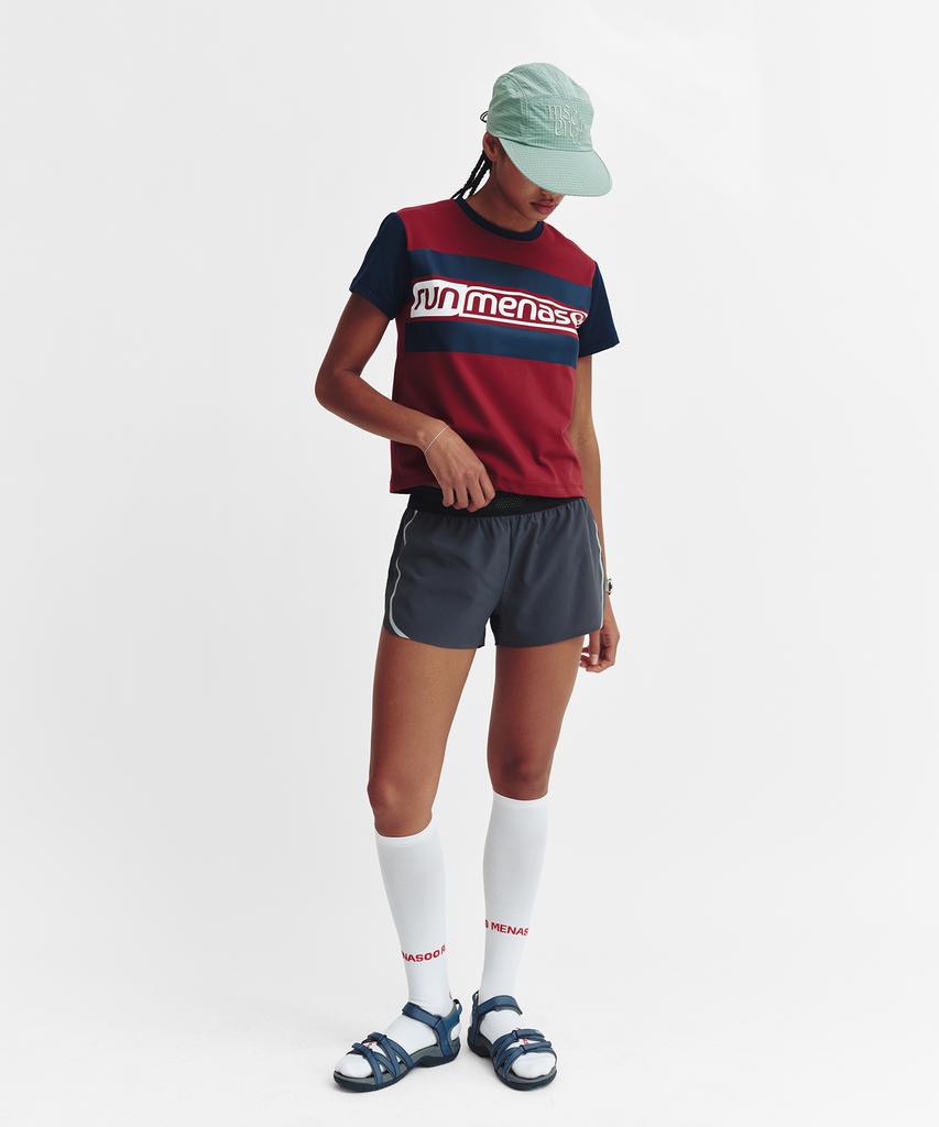 Minasu Menasoo Run Logo Short Sleeve T Shirt_Red