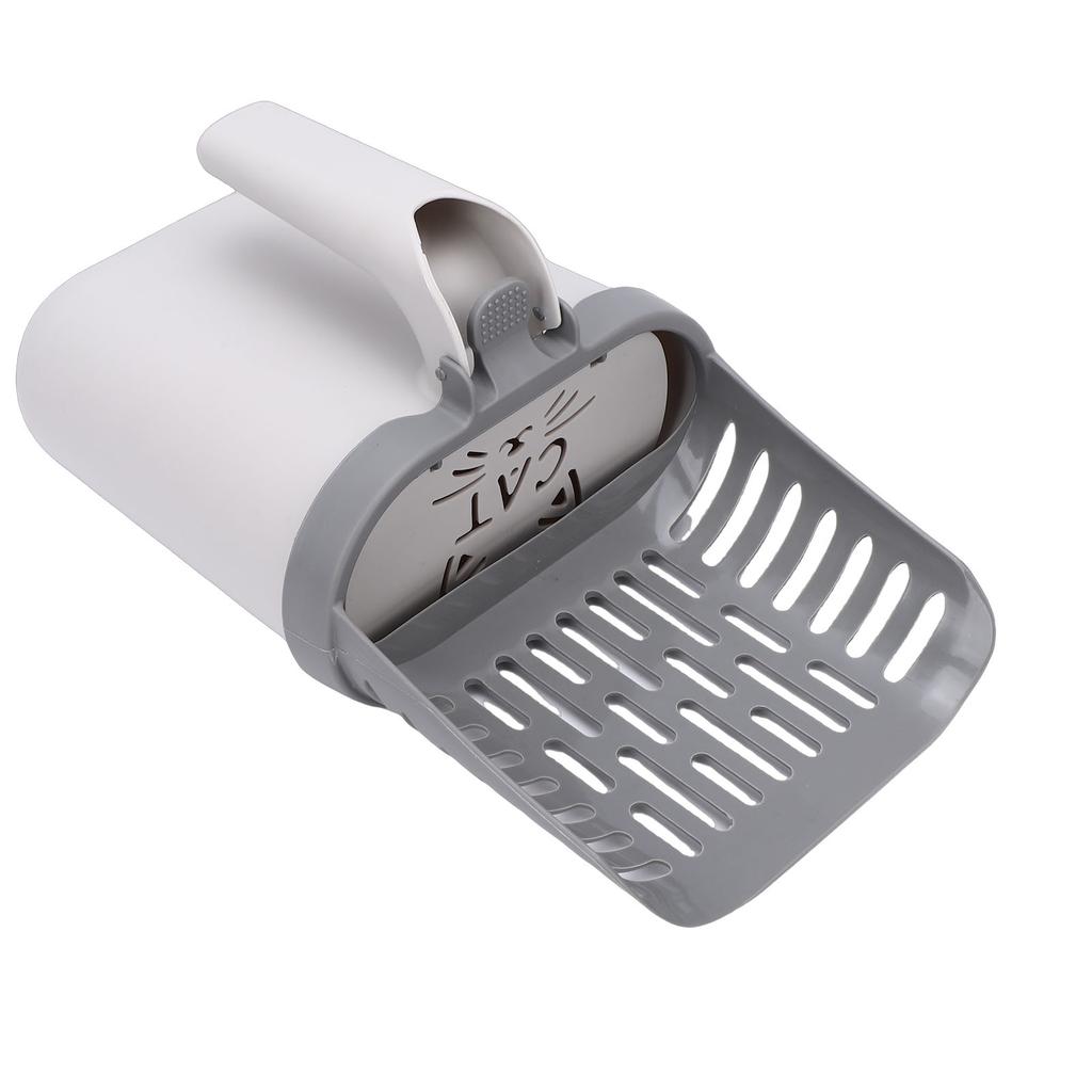 Integrated Cat Litter Scoop with Waste Can and Trash Bag Large Capacity Detachable Cat Litter Shovel