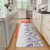 1 Stück Anti-Ermüdungs-Küchenteppiche Lavendel Blumenmuster Wasserdicht Rutschfest Dick Gepolsterte Küchenmatte Hochbelastbar Komfort Stehmatte für Küche