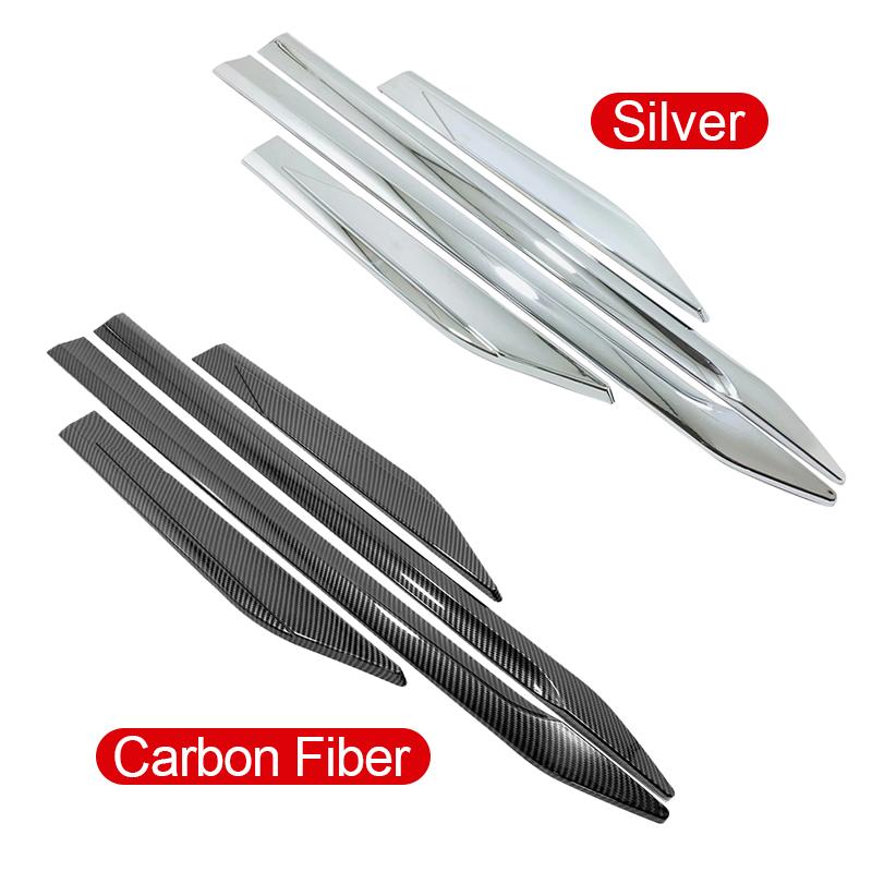 Car Side Skirt Stickers Side Body Door Trim Strips For Toyota RAV4 XA50 2024 2025 Hybrid Accessories