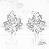 PATAYA 585 Rose Gold Color Leaves Shape Earring