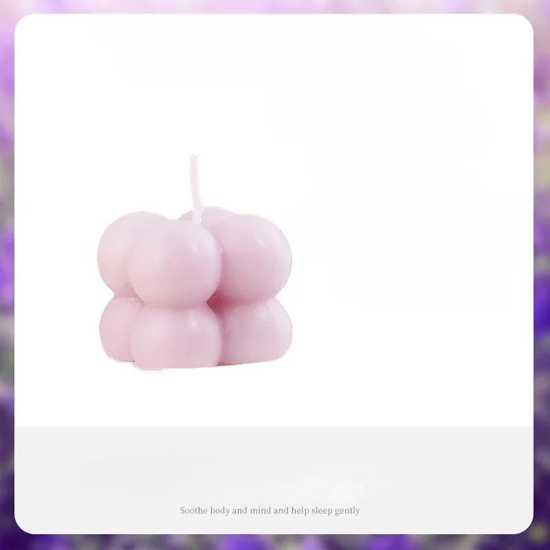 

Bubble Cute Small Candle Aroma Colorido Handmade Wedding Ceremony Celebration Handheld Gift лавандовый