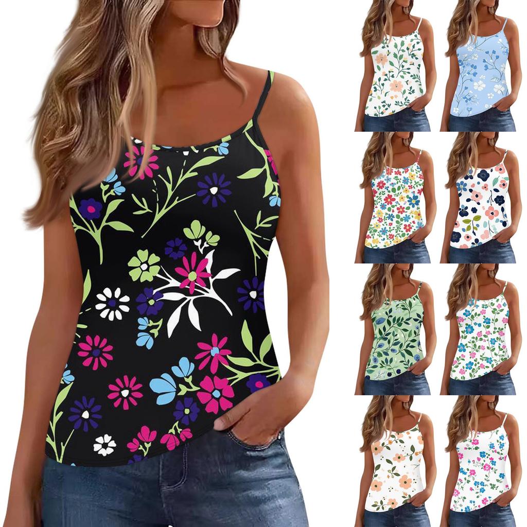 Women's Low-necked Sleeveless Vest U-neck T-shirt Suspenders