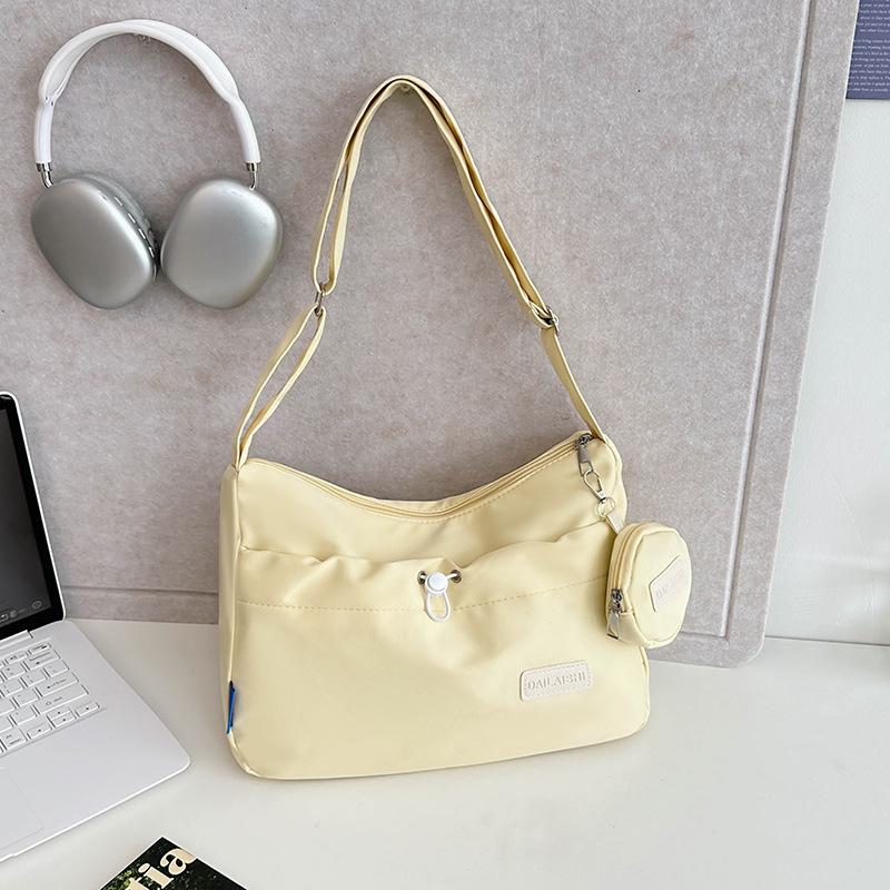 Two-piece set, shoulder bag, messenger bag, student simple solid color commuter bag, simple child and mother bag tide