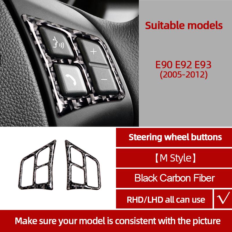 Kohlefaser Für BMW E90 E92 E93 2005-2012 Auto Mittelkonsole CD-Panel Verkleidung Aufkleber Tuning Abdeckung Dekor Auto Innenzubehör