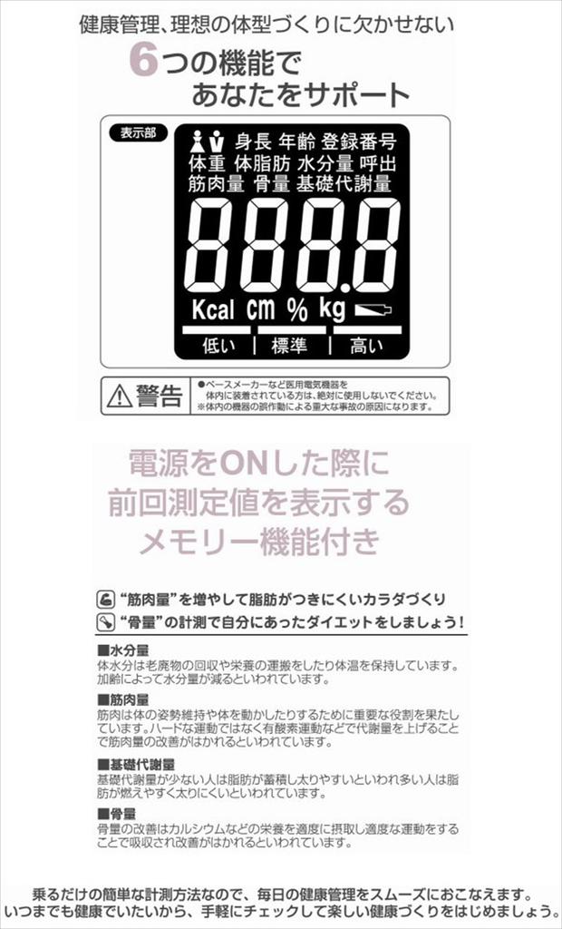 Yamazen Body Composition Monitor, Red, HCF-36(R) [1-Year Manufacturer's Warranty]