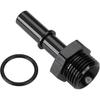 8AN -8 ORB Male to 3/8" SAE Quick Disconnect Connect Male Push On EFI Fuel Fitting Adapter Straight Aluminum Black