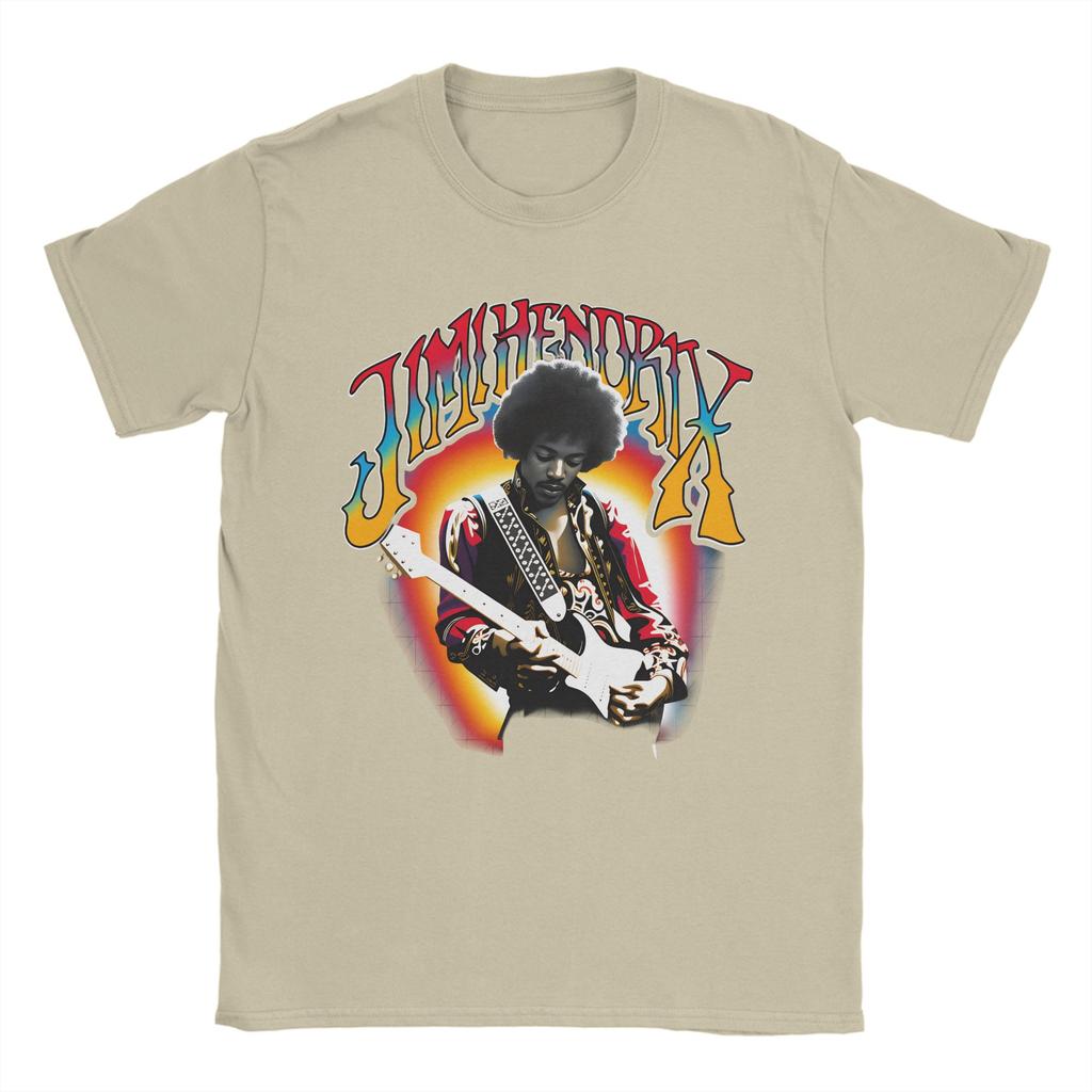 Jimi Hendrix T Shirt for Men 100 Cotton Novelty TShirts Crew Neck Tees Short Sleeve Tops Graphic