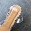 Mädchen tragen transparente hochhackige Sandalen Stilettos, elegante und bequeme Damenmode-Schuhe, neues Design, Luxus-Damenschuhe