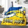 Name Custom LA Chargers Print Flannel Blanket High Quality Warm Comfortable Cover for All Seasons Perfect for Gifts Home Decor