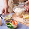 JINGRX Disposable Round Transparent Takeout Containers with Lids