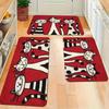 VIKAMA 1/2PCS Cute Cat Printed Washable Kitchen Floor Mat Porch And Balcony Long Strip Carpet Entrance Door Mat Home Decoration