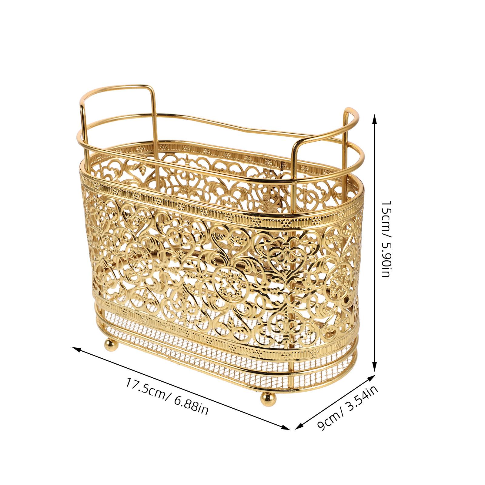 

Metal Makeup Brush Holder Organizer Desktop Vanity Storage Rack for Cosmetics Brushes Paint Brushes Pens Stationery Office Desk