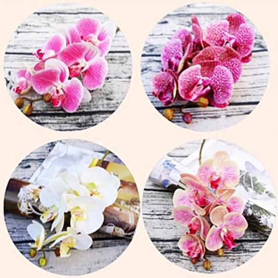 1Pc Artificial Flower Butterfly Orchid Bendable Garden DIY Party Wedding Decor