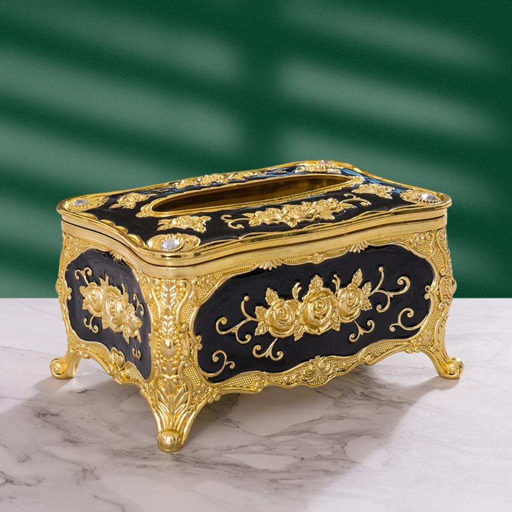 European Style Tissue Box Holder Light Luxury Tissue Dispenser Napkin Holder  Restaurants