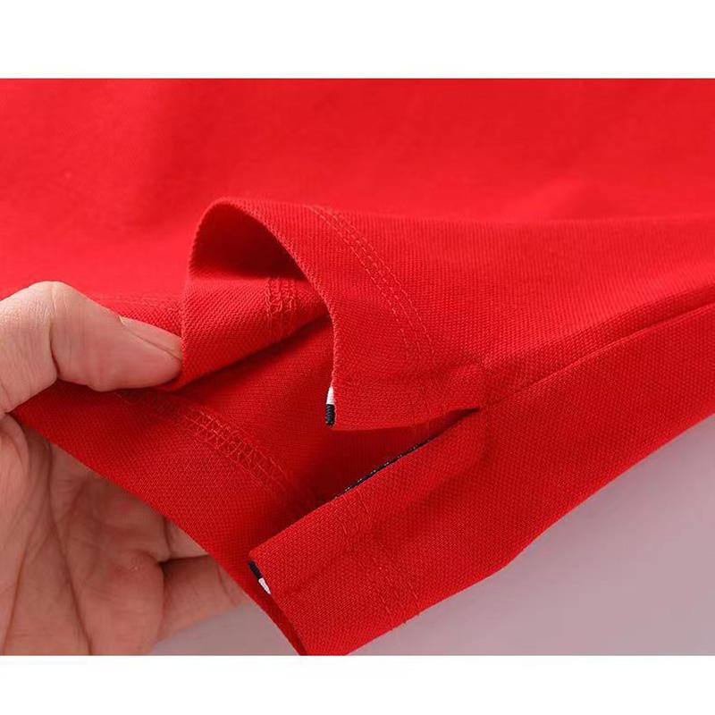 Camel Vår och sommar högkvalitativ tvättad bomull Ny broderad pikétröja för par pikétröja