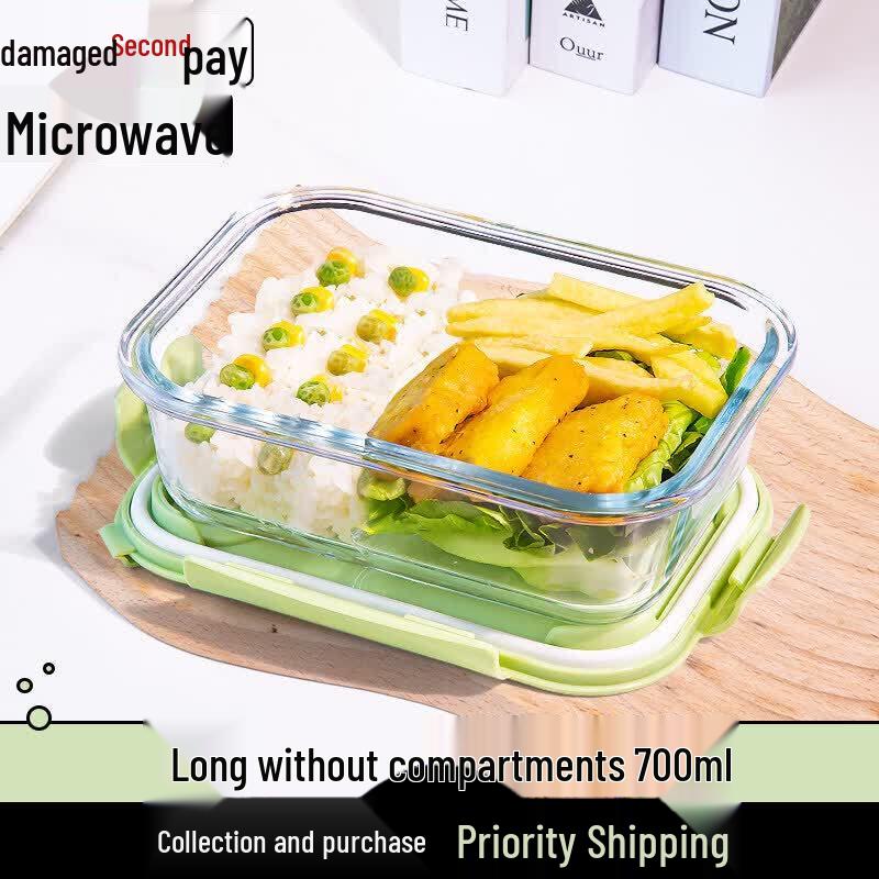 QIWWEI Microwavable Glass Lunch Box