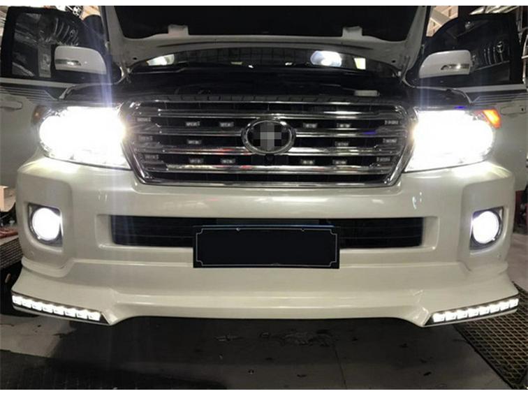 Compatible Body Kits for 12-15 Toyota Land Cruiser: Front & Rear with Lights and Front Bumper Modification Fan.
