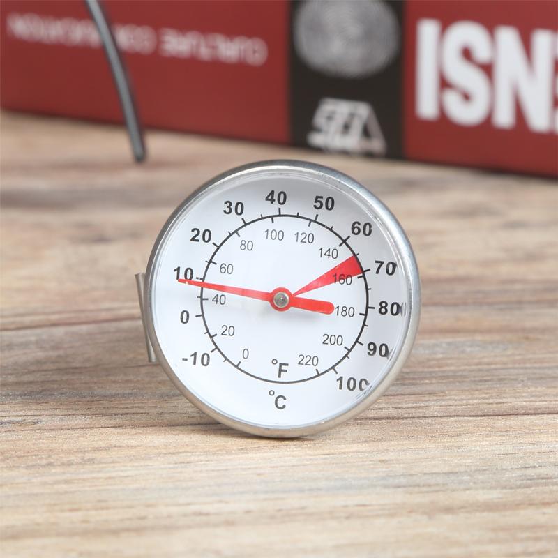0℃ To100℃ Dial Thermometer for Coffee Pot Milk Frothing Jug Professional Cafe KitchenTemperature Measuring Tools