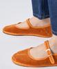 Drogheria Crivellini Cotton Velvet Mary Jane Flats_Orange Collar