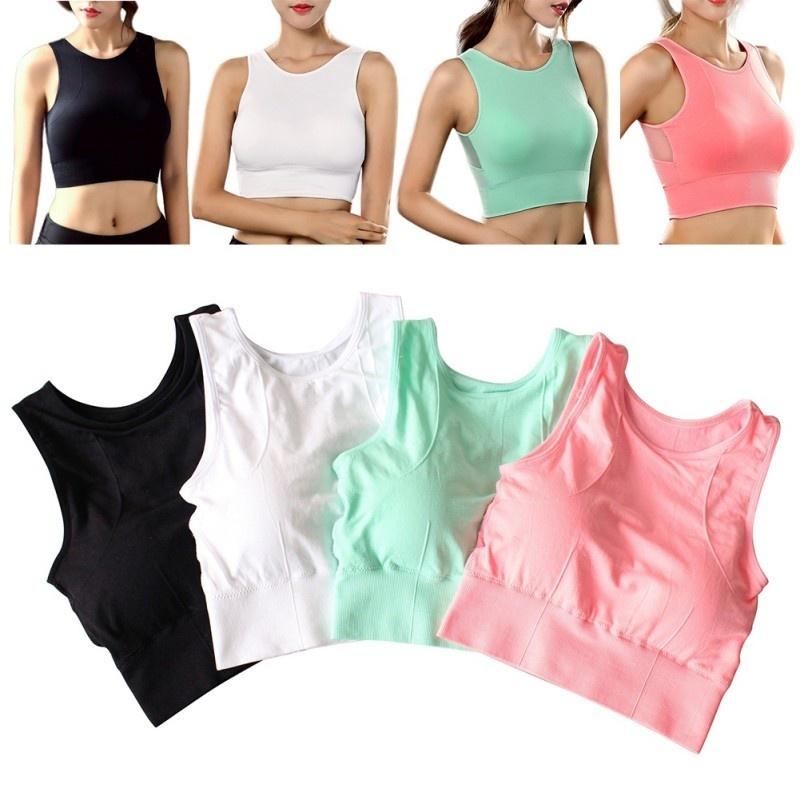 Atmungsaktive Mesh-BHs für Damen, stoßfest, gepolsterter BH, solide, nahtlose Fitness-Unterwäsche
