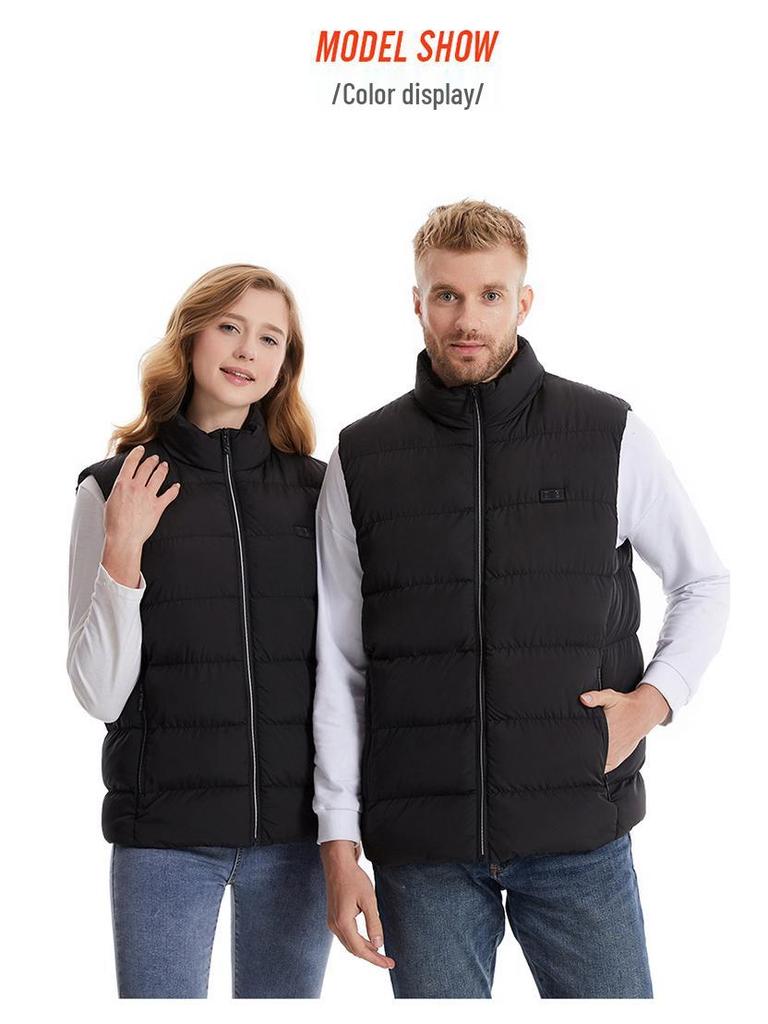 Herren USB-gesteuerte Winterheizweste mit Vierfachsteuerung, 26-Zonen intelligentes Heizen