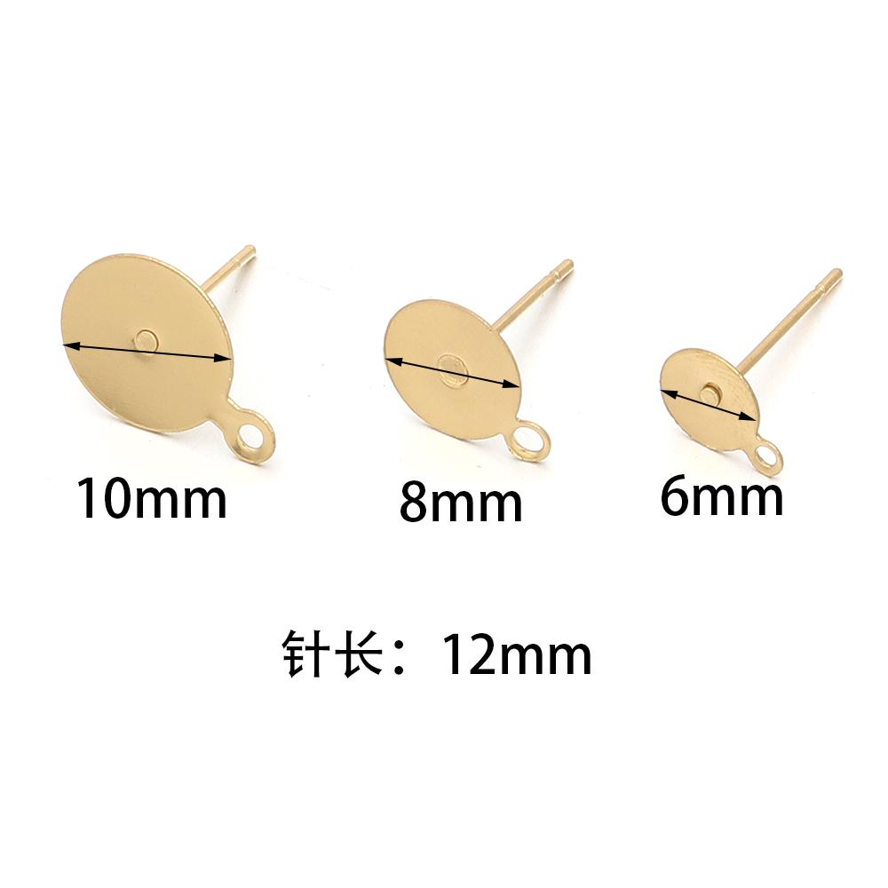 10-50pcs/lot High Quality Stainless Steel Blank Earring Stud Base For 6/8/10mm Cabochon Cameo Settings DIY Earrings Accessories