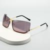 New retro simple half-frame metal sunglasses for men and women outdoor camping driving sunglasses Europe and America