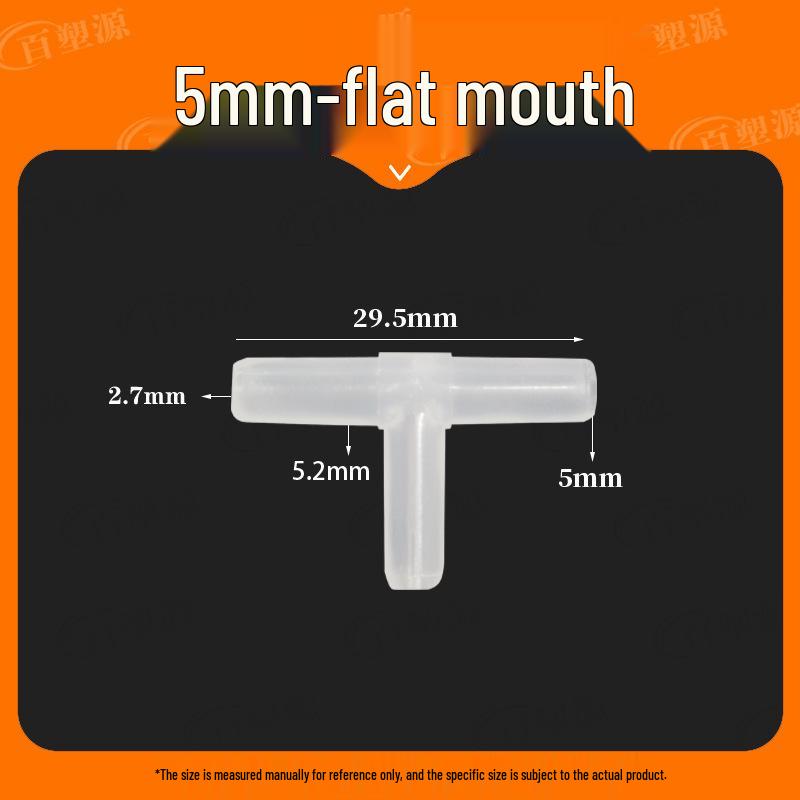 High-Temp Resistant Plastic Hose T-Connector, Quick Connect Fish Tank Accessory, PP Material