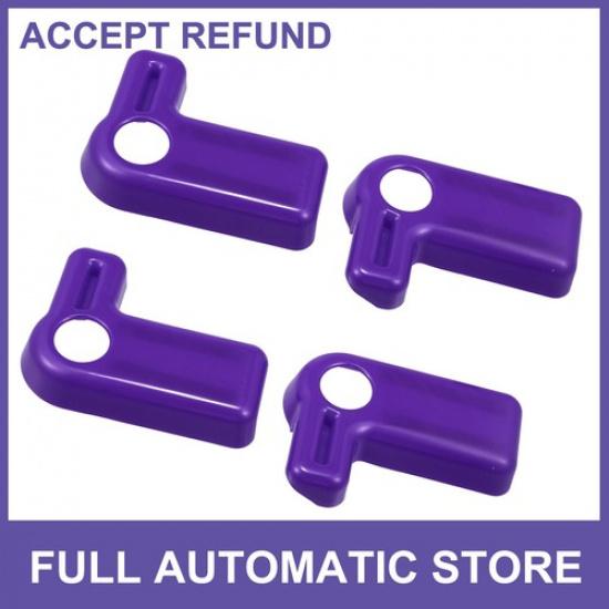 Четыре фиолетовых чехла на ручки переключателей снятия жесткой крыши для Jeep Wrangler JK