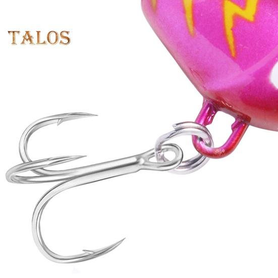 6Pcs 10G/5CM VIB Fishing Lure with Treble Hook Spinning Sequin Long Casting Metal Hard Artificial Spinner Bait Saltwater Freshwater Bass Walleye