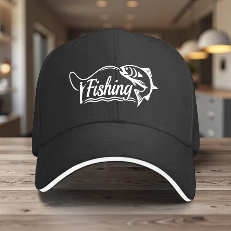 Fishing Graphic Print Baseball Cap Unisex Adjustable Polyester Casual Outdoor Sports Cap