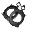2 Pair Car Front Door Speaker Spacers Adaptor Ring Mounts Mat Black Replacement for Camry 2012‑2019