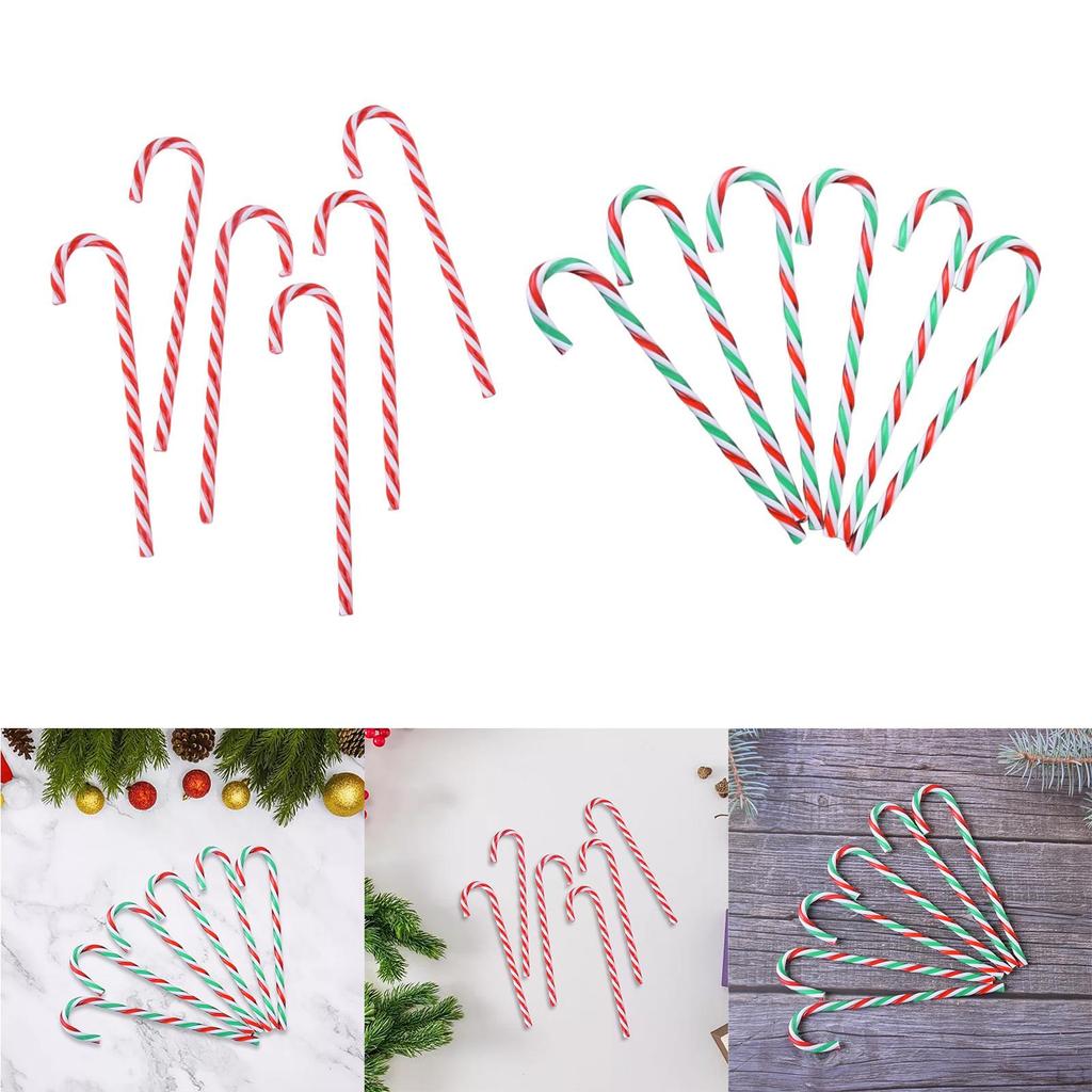 6 Candy Cane Christmas Tree Decorations Pendant Hanging Ornament Year Handmade Gift Garland