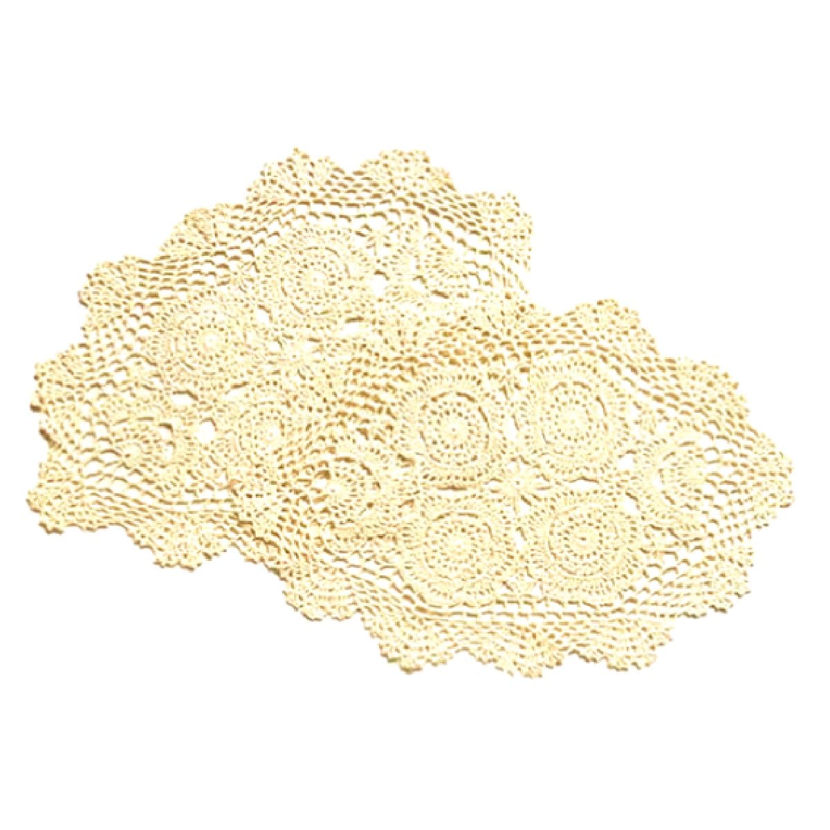 

milkcat Кружево круглый Послеполуденный чай Ретро Кафе и Выставочный размер Ручной вязки Салфетки, Шторы, (Овальный, 45-2)