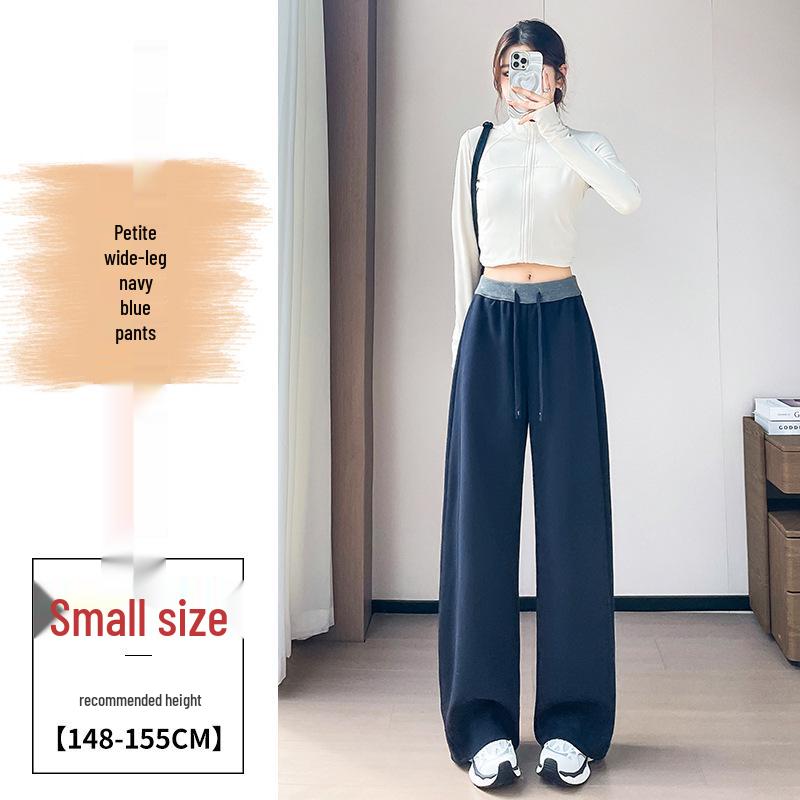 

High-Waisted Curved Blade Narrow Wide-Leg Slimming Sweatpants for Women - 2026 Autumn/Winter Casual Straight-Leg Sports Pants XL