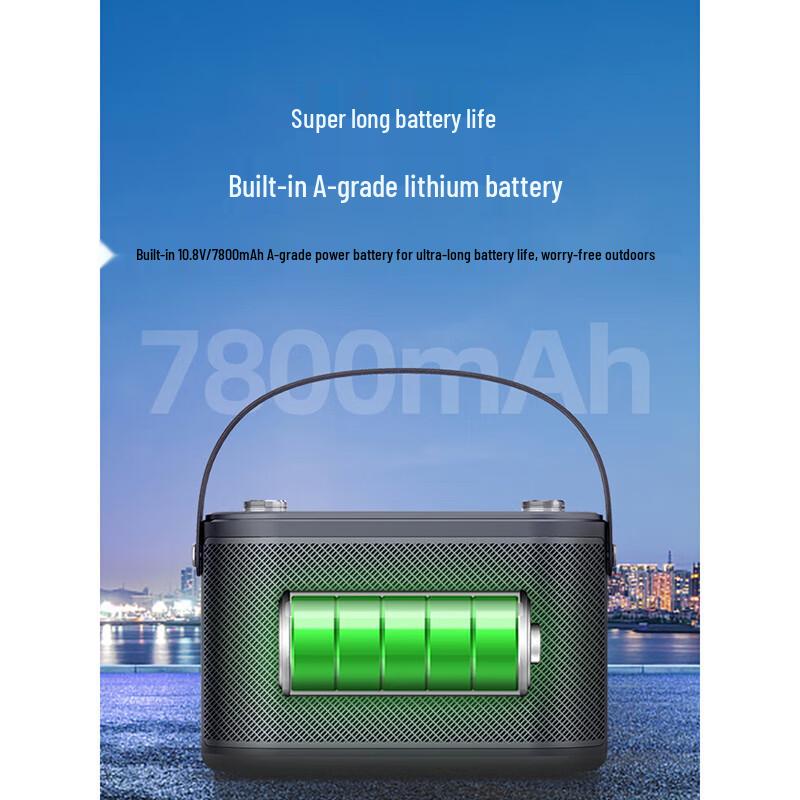 W-King H10II Portable HIFI Karaoke Bluetooth Speaker CN Plug (adapter Included)