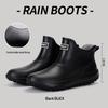Men's & Women's Non-Slip Waterproof Short Rain Boots with Cotton Lining for Outdoor Use
