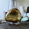 Amber Color Wrinkled Glass Vase Hydroponics Plant Pots Table Decoration Flower Arrangement Floral Vases Room Aesthetic Decor
