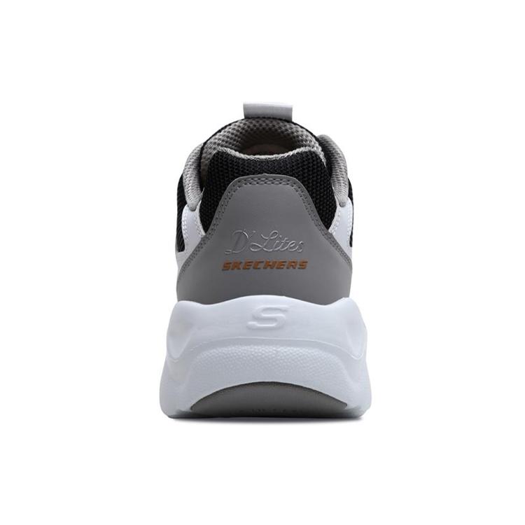 (WMNS) Skechers D'lites Airy 'Black White Grey' Women's 88888105-BKGD