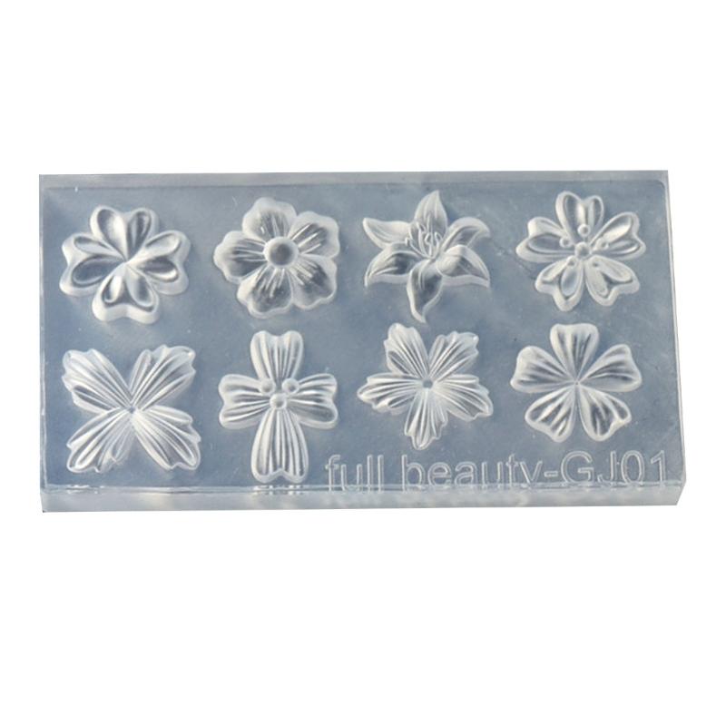 Resin Nail Art Decorations Mold Flower Silicone Mold Pendant Jewelry Making Tools Nail Art Carving Mold Earring Mold