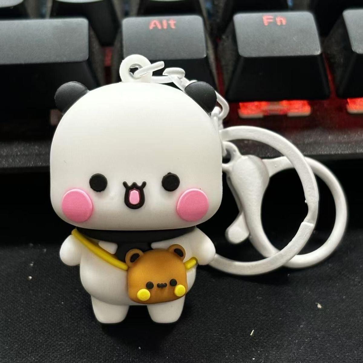 

One Two Bubu Keychain Backpack Pendant: Cute Couple Pair Ornament, Hot Selling and High-Value Desktop Decor.