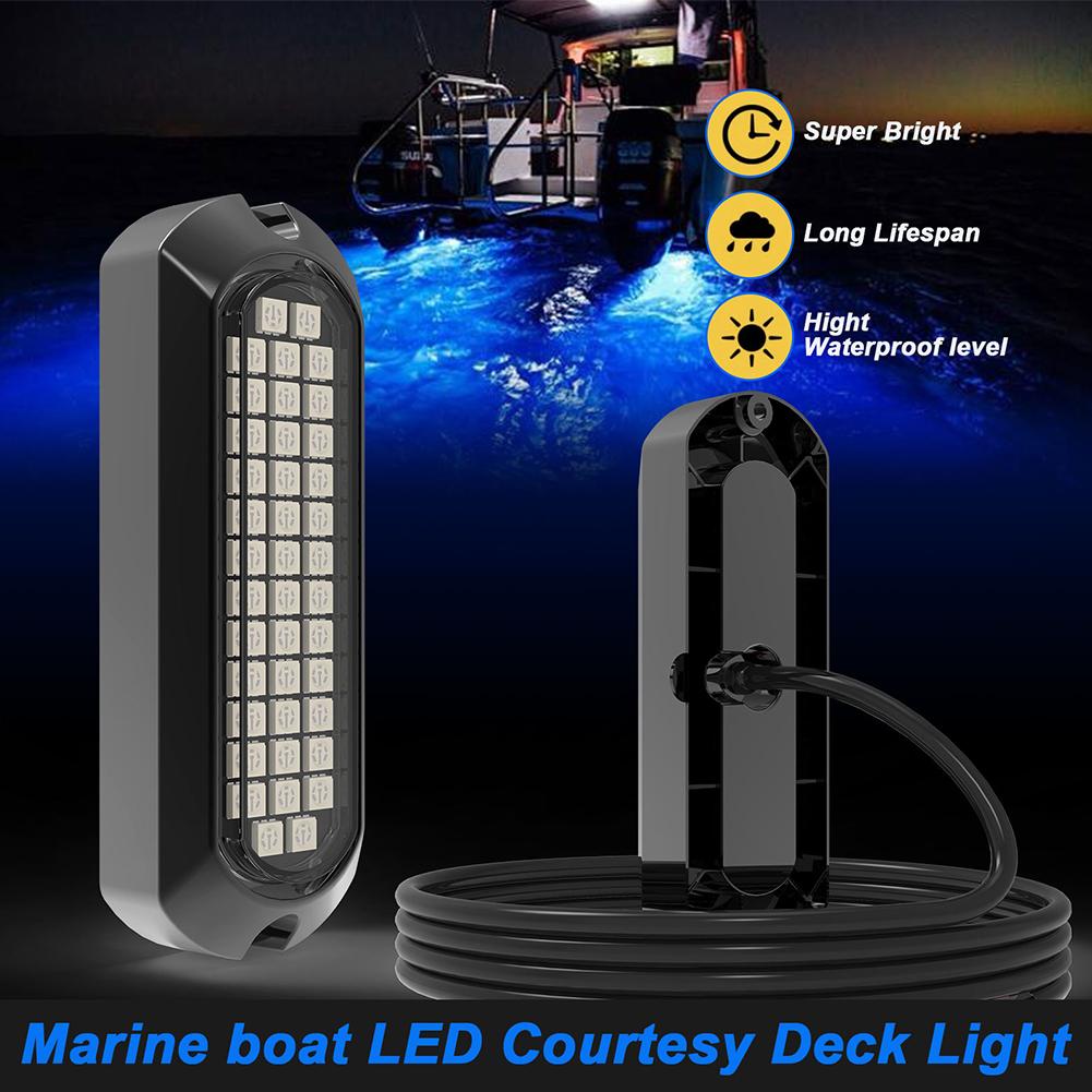 Underwater Boat Lights 40LED Submersible Navigation Interior Lights Sailboat Pontoon Transom Yacht Marine Accessories 12V/24V