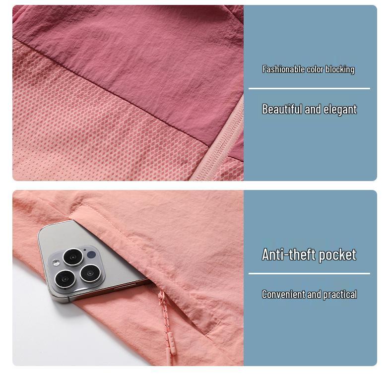 Women's Lightweight Hooded UV Protection Clothing - Breathable, Plus Size, Summer Casual Wear
