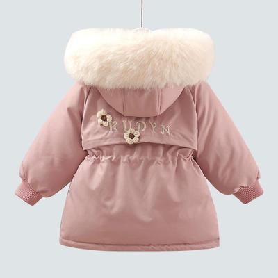 Winter Girls' Children's Parka Fashionable Velvet Thick Warm Coat